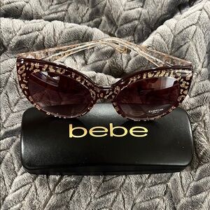 Bebe Brown Cat-Eye Sunglasses